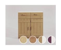 INFANSKIDS Kinderzimmer Kommode - 2 Türen, 2 Schubfächer gelaugt / B 81 x H 88 x T 33,5 cm