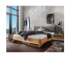 Massivholz »La Dolce Vita XV« Wildeiche Massivholzbett 160x200 cm / mit Nachttisch