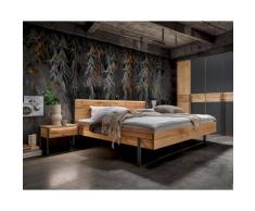 Forestales »Boston« Wildeiche Massivholzbett 140x200 cm / ohne Beleuchtung