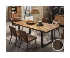 SIT Tops & Tables »Vermont« Teak Massivholz Esstisch 200x100 cm / Eisen antikschwarz