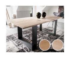 Massivholz »Genf« Tabula Rasa Esstisch 4 cm / voll massiv / Wildeiche natur / 180x90 cm
