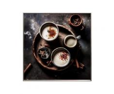 La Casa »Oriental Coffee« Wandbild 80x80 cm Glasbild