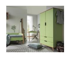 INFANSKIDS »Infanscolor« Kinderzimmer Kleiderschrank grün – erhältlich in 2 Ausführungen
