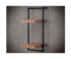 designline »Edge« Massivholz Wandregal Metall/Akazie V