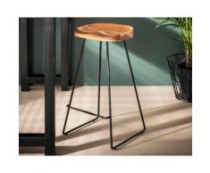 designline »Kahn« Massivholz Barhocker 37x71x29 cm