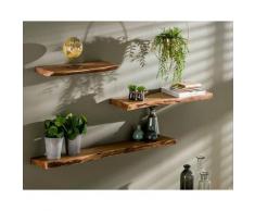 designline »Edge« Massivholz Wandregal Akazie 120x4x20 cm