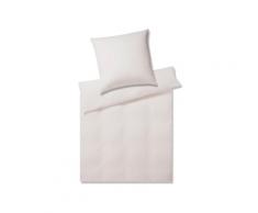 Elegante Mako-Satin Bettwäsche »Solid Stripe« Rose 3507-01 Bettwäsche / 155x200 cm / 80x80 cm