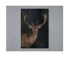 La Casa »Hirsch mit dunklem Hintergrund« Ölbild handbemalt 70x100 cm