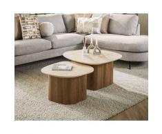 designline »Romano« Couchtisch 2er-Set Kiesel