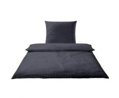 Elegante Seersucker Bettwäsche »Chelsea« Anthrazit 7013-09 Bettwäsche 200x220 cm / 2x 80x80 cm