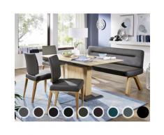 Schösswender »Ontario« 200 Essgruppe Echtleder MDR 70386 grau / Kernbuche natur