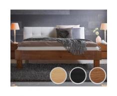 Hasena Oak-Line Massivholzbett Noro/Ronna 200x200 cm Eiche graphit 20 cm