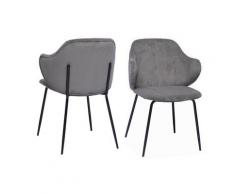 SalesFever »Thea« Armlehnstuhl 2er-Set grau 54x83x55 cm