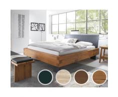 Hasena Oak-Line Wild Massivholzbett Pilatus Quada/Ripo 200x200 cm natur