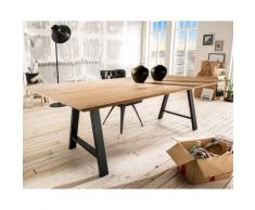 Massivholz »Luzern« Tabula Rasa Esstisch 4 cm / voll massiv / Wildeiche natur / 220x100 cm