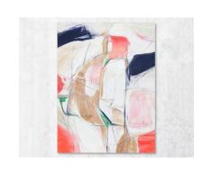 La Casa Ölbild handgemalt "abstrakt" weiss-rot-schwarz-grün 90x120 cm