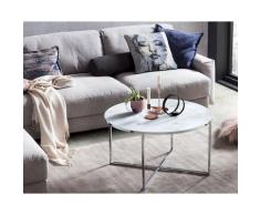 SalesFever »Daisy« Couchtisch Weiß/Chrome 80x45x80 cm