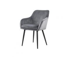 SalesFever »Freja« Armlehnstuhl Samt grau