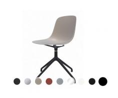 infiniti »PURE LOOP MONO« 4 Star Designer-Stuhl 31 Schwarz matt / IP421C Grau