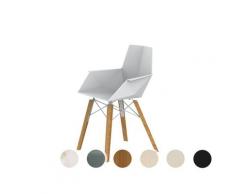 Vondom »FAZ Wood« Armlehnstuhl Basic Matt / White / Eschenholz hell