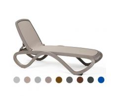 NARDI »Omega« Gartenliege Rahmen anthrazit 02 / Bezug anthrazit 116