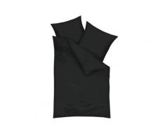 Kaeppel Mako-Satin Bettwäsche Uni 3000/640 schwarz – erhältlich in 3 Größen