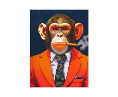 La Casa »Affe mit orangenem Anzug« Ölbild handbemalt 90x120 cm