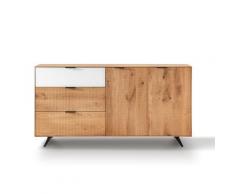 Massivholz »Lugano« Sideboard IV mit Holzfüße Hobelschlag Front / Hobelschlag Front