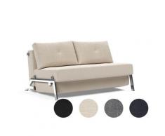 Innovation »Cubed 02« Klappsofa 145 cm / Bezug 528 Mixed Dance Blue / Chrom Beine