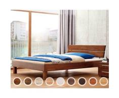 Hasena Wood-Line Massivholzbett Premium Cantu/Duetto 120x200 cm Kernbuche natur 20 cm