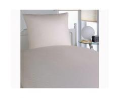 Elegante Mako-Satin Bettwäsche »Hamburger Streifen« Natur 2460-70 Bettwäsche 200x220 cm / 2x 80x80 cm