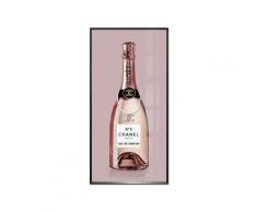 La Casa »Champagner rosé« Glasbild mit Strassapplikationen 60x120 cm