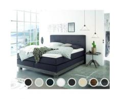 Hasena Boxspringbett Pronto Boston 160x200 cm / Akazie Vintage braun, lackiert / Pepe Beige 327 / Agrea-Top