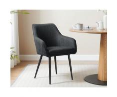 SalesFever »Freja« Armlehnstuhl Strukturstoff anthrazit