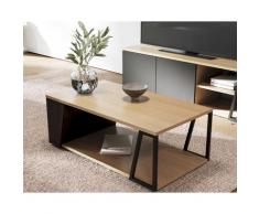 TemaHome »Albi« Couchtisch Schwarz mit Eiche 100x36x55 cm