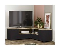 TemaHome »Angle« TV-Schrank 130 Schwarz mit Eiche 130x46x130 cm