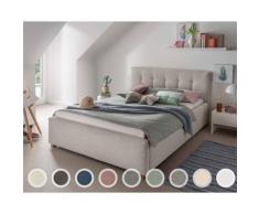 INFANSKIDS »Lima« Polsterbett 140x220 cm / Boston 5321 Water Green