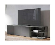 TemaHome »Albi« Lowboard Schwarz mit Concrete 190x45x45 cm