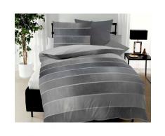 Kaeppel Mako-Satin Bettwäsche »Mapping« 255/79 zinn 200x200 cm / 80x80 cm