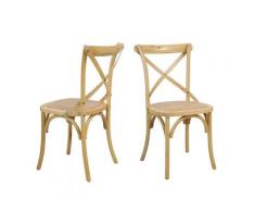 SIT »Ludwig« Rattan Stuhl 2er-Set natur 48x89x52 cm