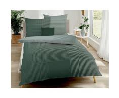 Kaeppel Mako-Satin Bettwäsche »Mapping« 257/23 jade 200x200 cm / 80x80 cm