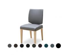 Schösswender »Ontario« 300 Stuhl Echtleder MDR 70386 grau / Kernbuche natur