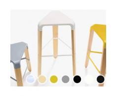 infiniti »PICAPAU STOOL« Designer-Hocker 76 cm / FGLP04G Schwarz gebeizt / S020 Kohlenschwarz