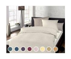schlafgut »Lipari« Mako-Satin Bettwäsche 6119 200x200 cm / 2x80x80 cm / 579 angel blue
