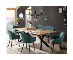 SalesFever »Saira-Freja-Finja« Esszimmergruppe Akazie Samt grün – erhältlich in 3 Größen