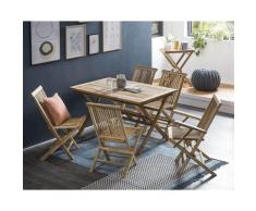 Möbilia »Vera« Sitzgruppe 7-teilig Teakholz