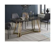 Salesfever »Nobile« Esstisch schwarz/gold