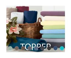 schlafgut Jersey-Elasthan Topper Spannbetttücher 180/200 - 200/220 cm / salbei 565