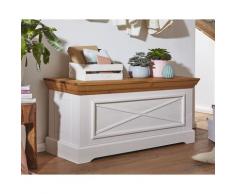 3S Frankenmöbel »Country« Massivholz Truhe weiss WZ-0133 / 108,6x50x42 cm