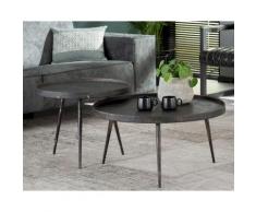 designline »Melau« Couchtisch 2er-Set Metallisch